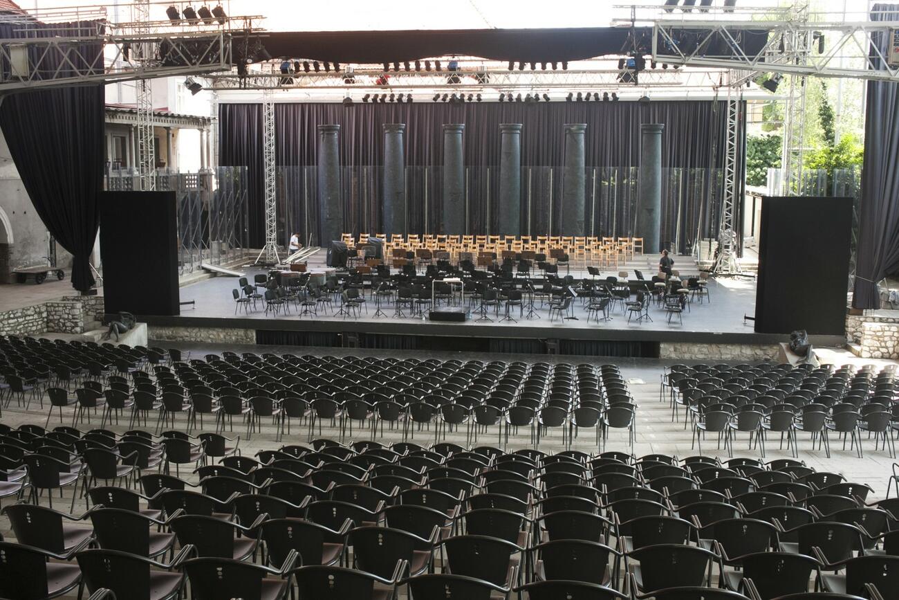 Križanke - Pogled na oder